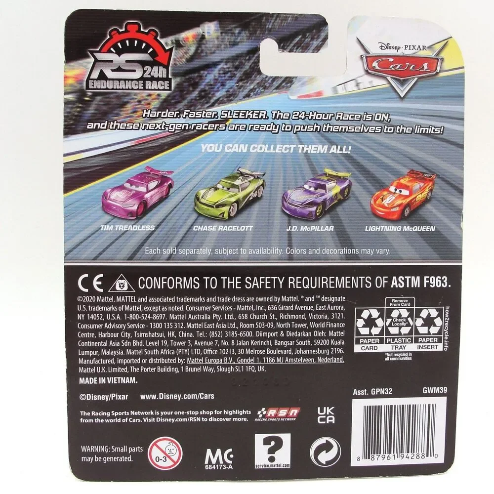 Mattel Disney Pixar Cars Sheldon Shifter #92 RS24h Next-Gen Color Shift Diecast